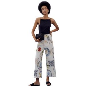 New With Tags: Maeve The Colette Cropped Wide-Leg Pants by Maeve